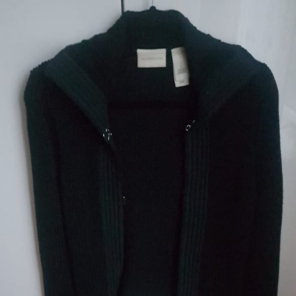 Women's Dark Blue/Black Sweater Top - Picture 3 of 5